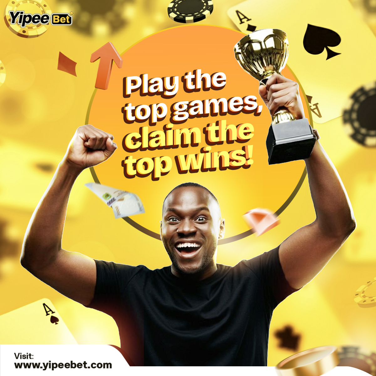 Play Top Games, Win Big Rewards With YipeeBet! 🏆