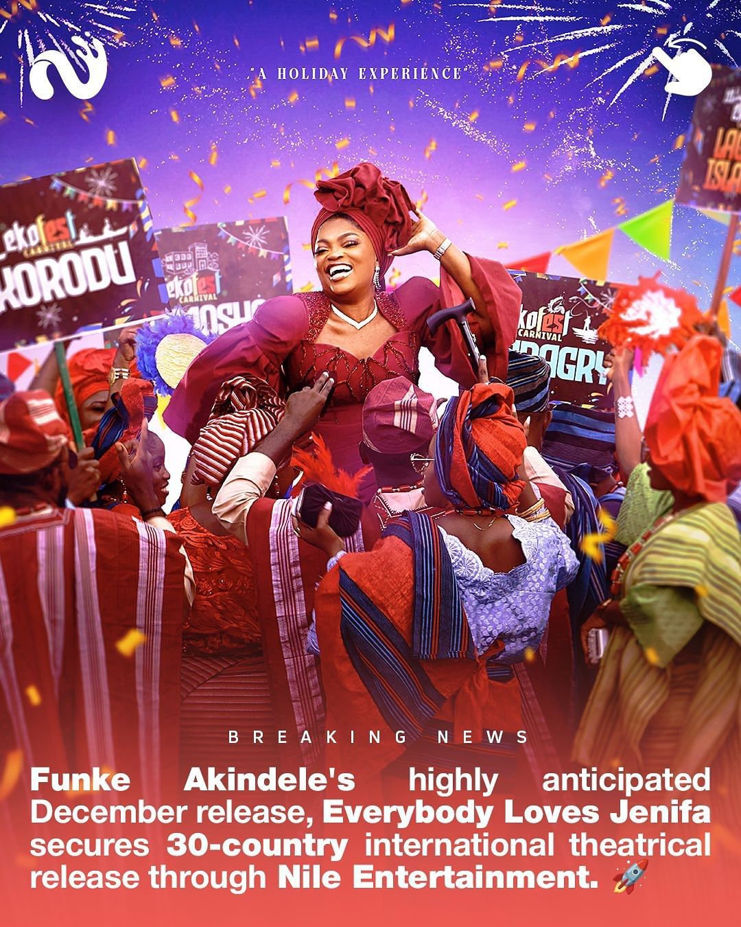 Funke Akindele’s ‘Everybody Loves Jenifa’ for theatrical distribution across 6 continents