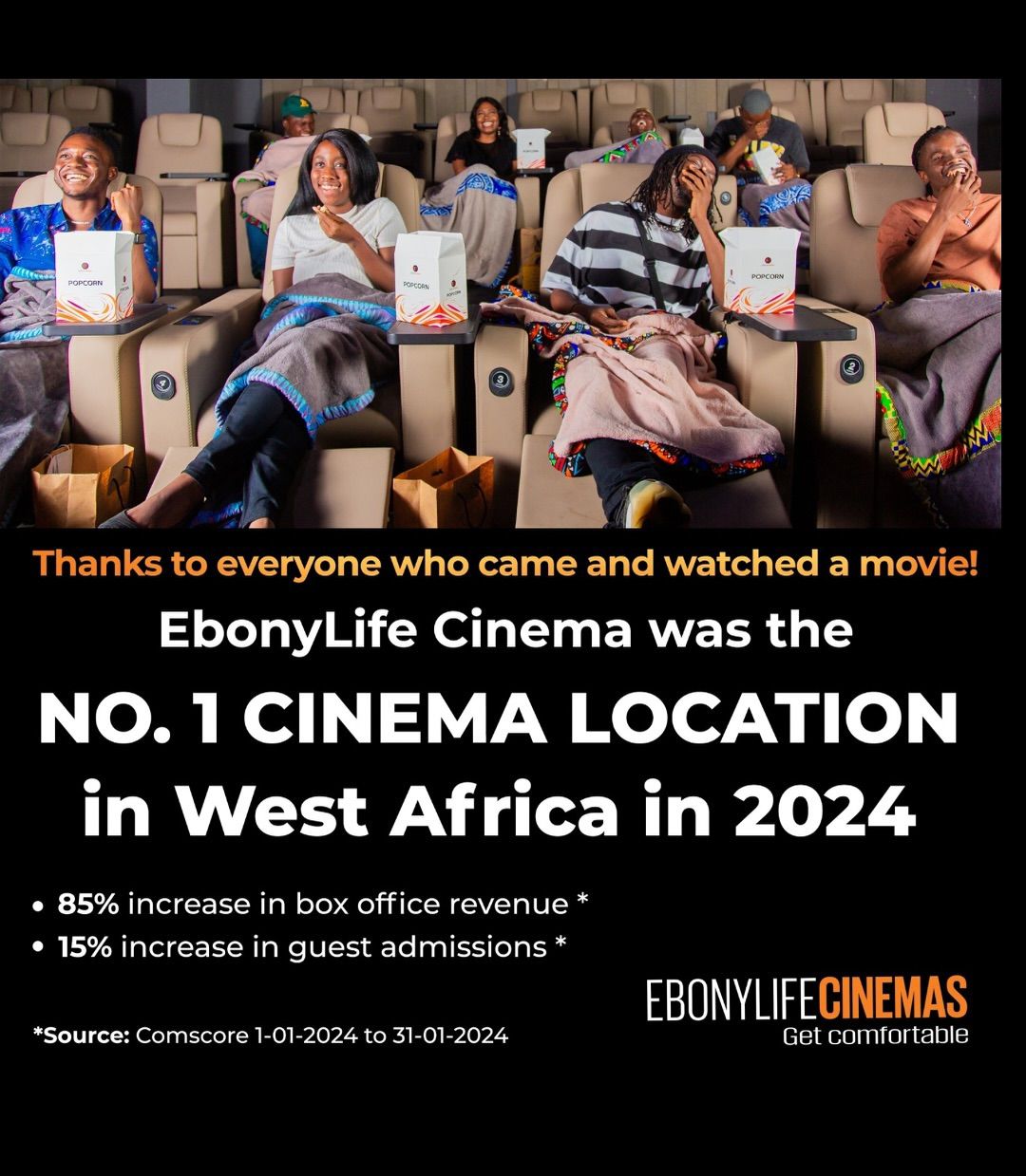 EbonyLife Cinemas grossed about ₦1 billion in 2024