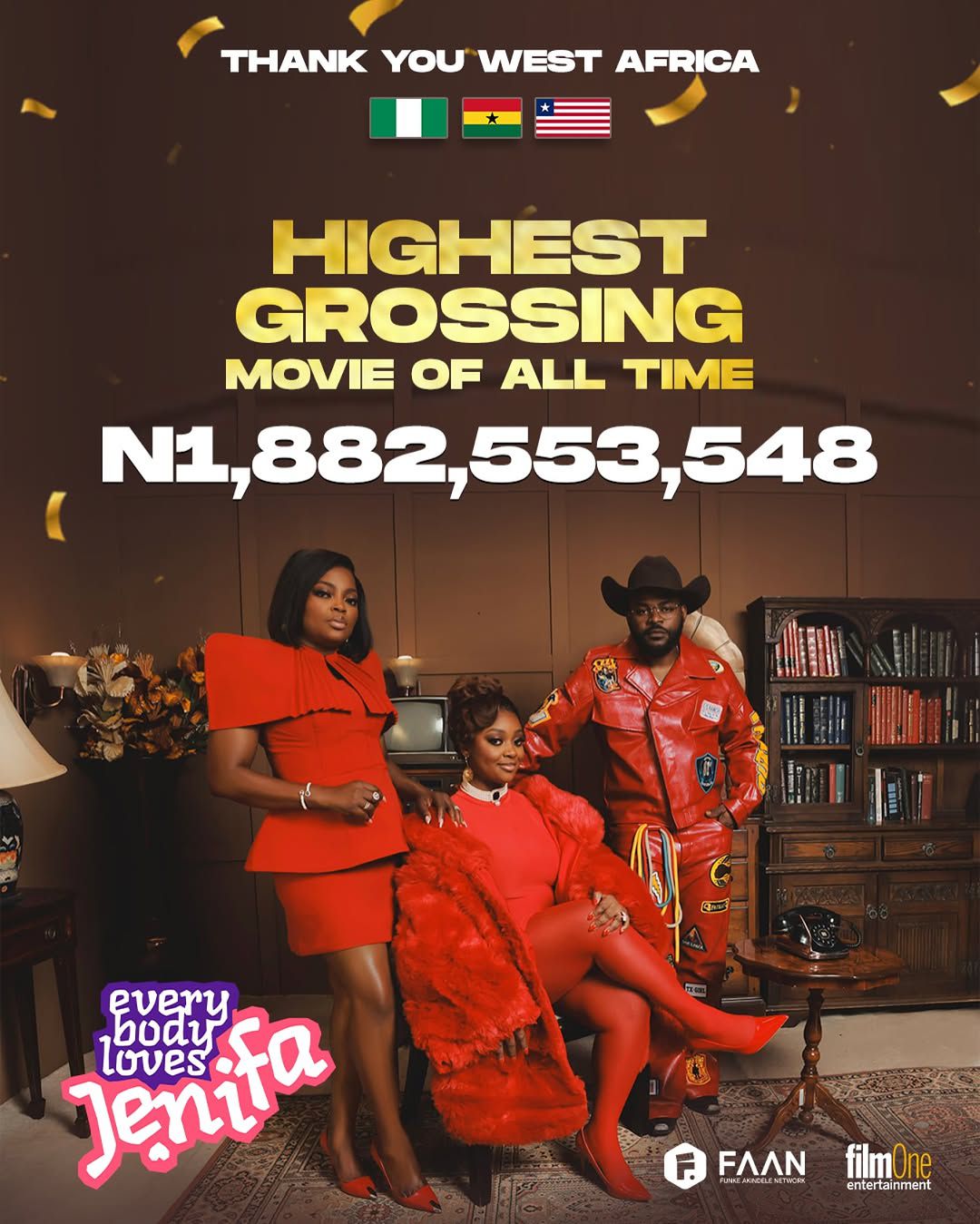 Funke Akindele’s Everybody Loves Jenifa smashes records with ₦1.88 Billion gross